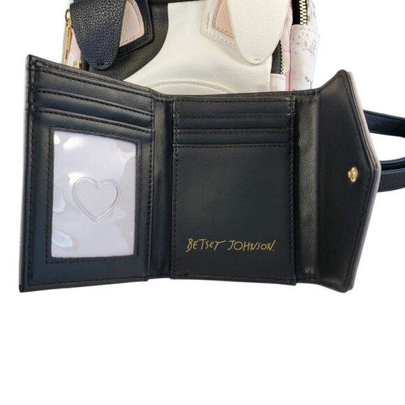 Betsey Johnson Puppy Dog Mini Backpack & Wallet Set Floral Print NWOT - Picture 7 of 10